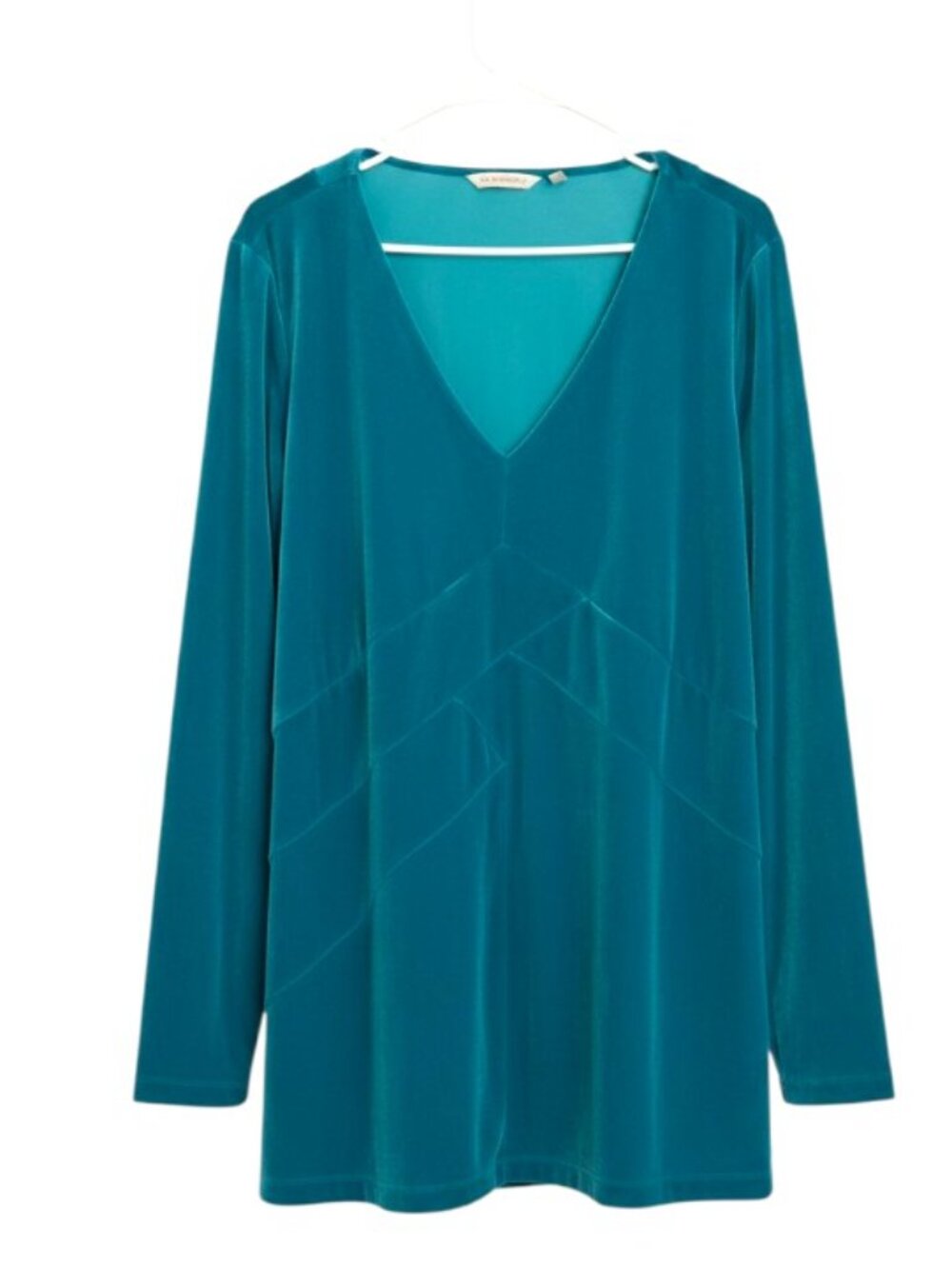 Soft Surroundings Teal Velvet Tunic Top